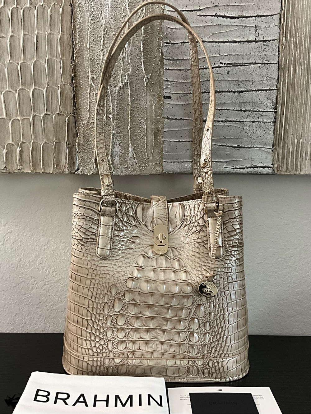 Brahmin Fiora WIND CHIME MELBOURNE Shoulder Tote Bag W/Eyes NWT